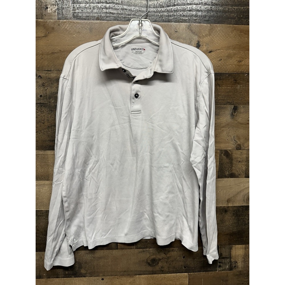 UNTUCKit Men's Long Sleeve Polo Size Medium
